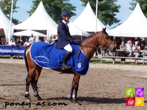 Sandrine Boidin et la championne des 6 ans Querly Sand (Pfs, Happy Villers), ph. Pauline Bernuchon