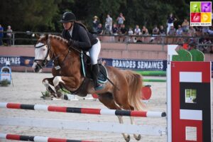 Goldwyn d'Embets est sacré champion des 6 ans C sous la selle de Sophie Mavrocordato – ph. Poney As